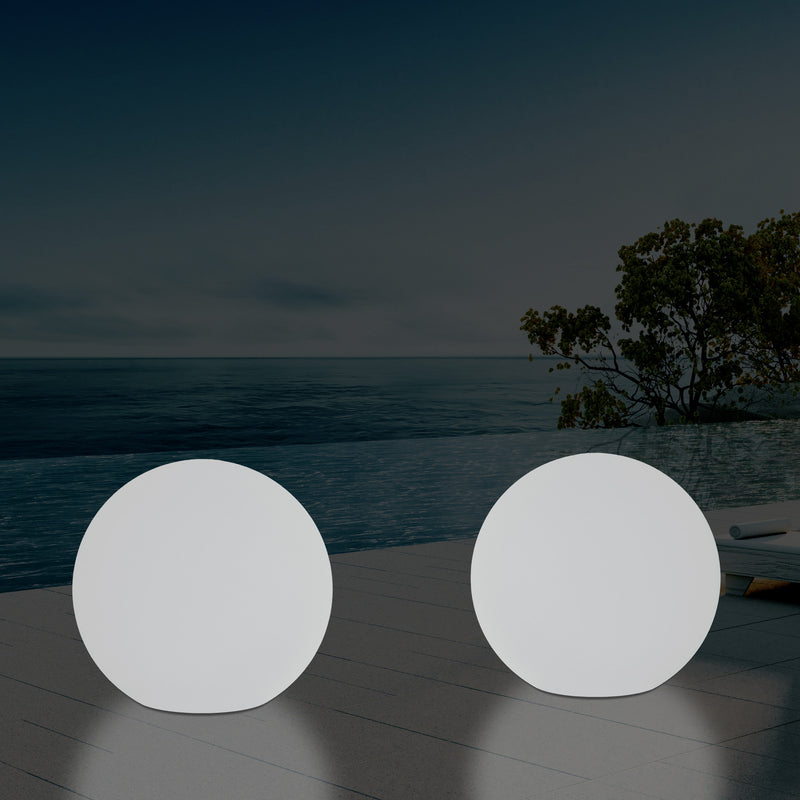 Large 60cm Outdoor Garden Ball Light, 600mm Mains Powered 5V Floor Standing Sphere Lamp