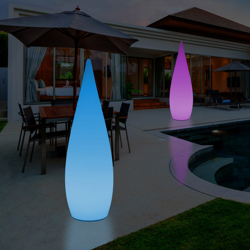 150cm Large Designer LED Floor Lamp, 1.5m Wireless Colour Changing Water Drop Light