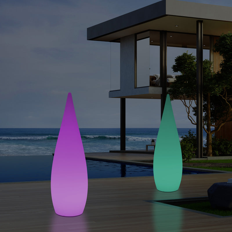 150cm Large Designer LED Floor Lamp, 1.5m Wireless Colour Changing Water Drop Light