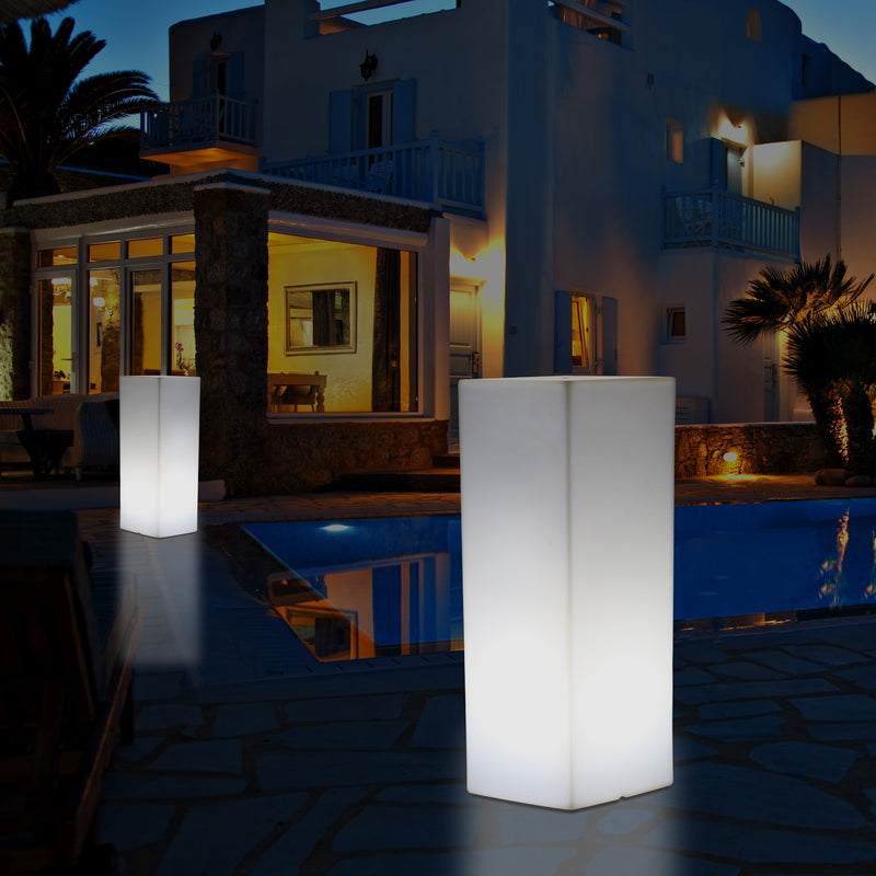 Outdoor Garden LED Plinth Pillar Column Floor Lamp, Mains Powered 5V Bollard, 110 x 30cm