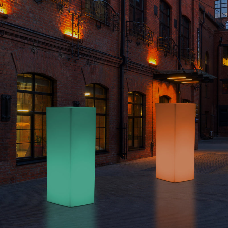 Outdoor Garden LED Plinth Pillar Column Floor Lamp, Mains Powered 5V Bollard, 110 x 30cm