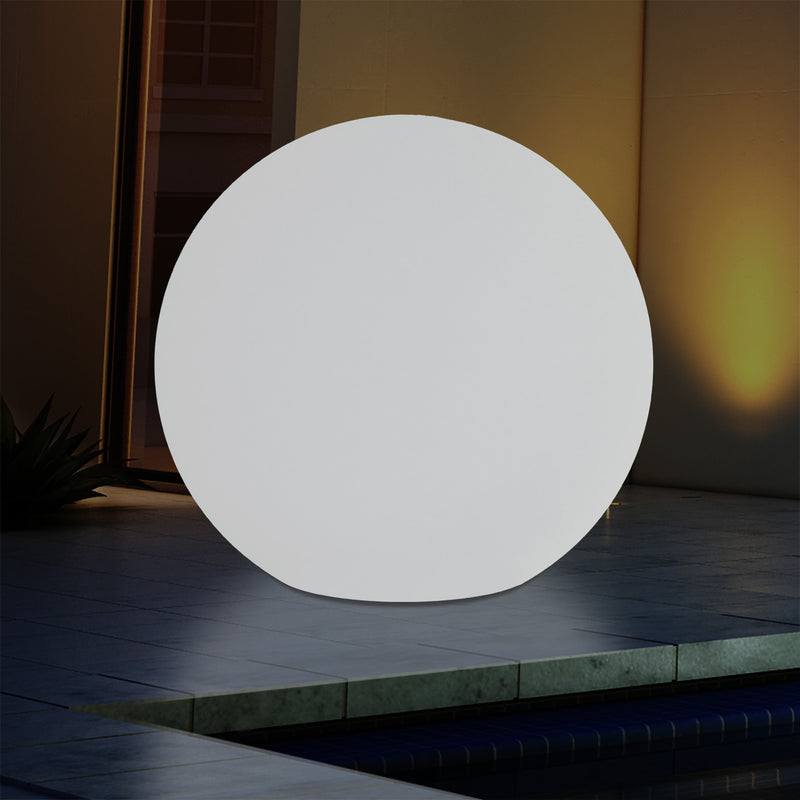 Mains Powered Outdoor Garden Sphere Light, 50cm Multi Colour Globe Orb RGB Floor Lamp