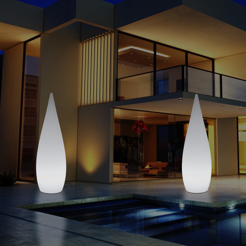 150cm Large Designer LED Floor Lamp, 1.5m Wireless Colour Changing Water Drop Light