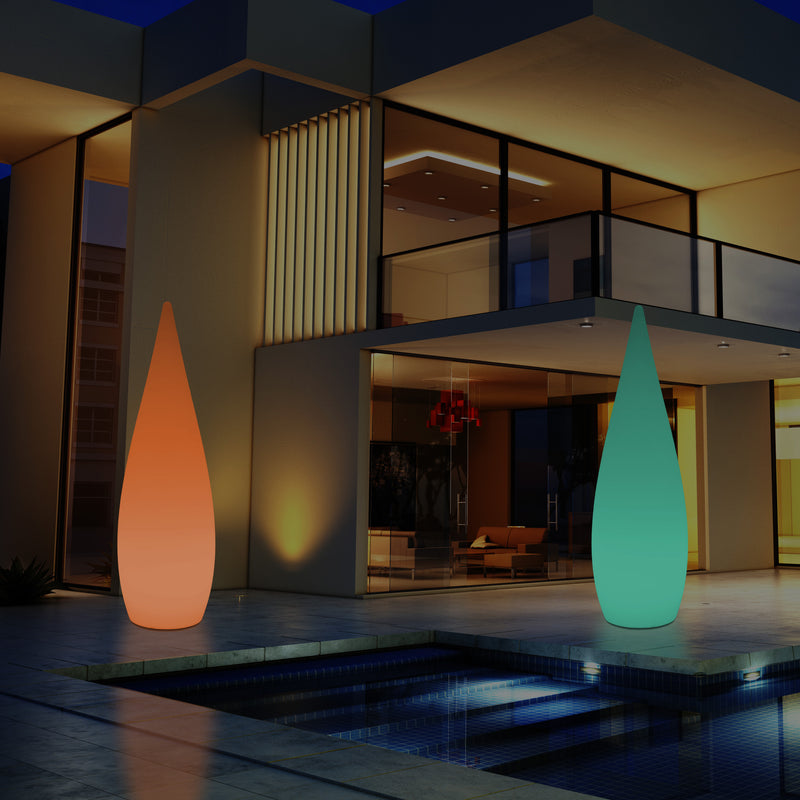 150cm Large Designer LED Floor Lamp, 1.5m Wireless Colour Changing Water Drop Light