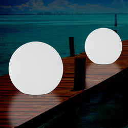 Large 60cm Outdoor Garden Ball Light, 600mm Mains Powered 5V Floor Standing Sphere Lamp