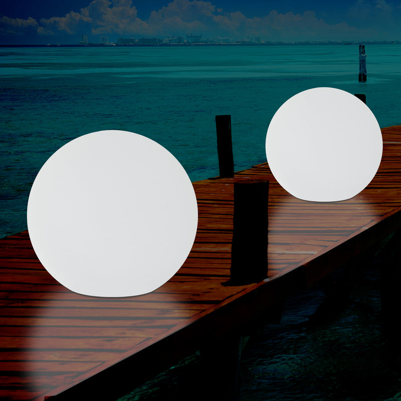 Large 60cm Outdoor Garden Ball Light, 600mm Mains Powered 5V Floor Standing Sphere Lamp