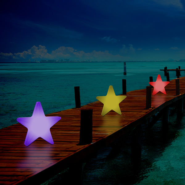 External Garden LED Star Light, Mains Powered RGB Dimmable Patio Lighting, 400 mm