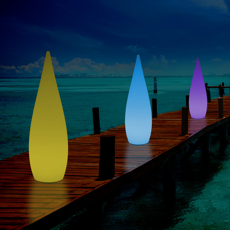150cm Large Designer LED Floor Lamp, 1.5m Wireless Colour Changing Water Drop Light