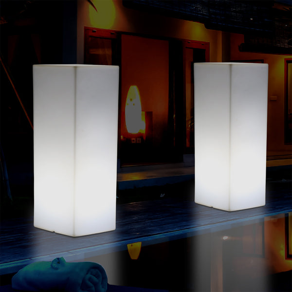 Outdoor Garden LED Plinth Pillar Column Floor Lamp, Mains Powered 5V Bollard, 110 x 30cm
