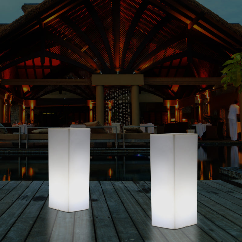 Outdoor Garden LED Plinth Pillar Column Floor Lamp, Mains Powered 5V Bollard, 110 x 30cm