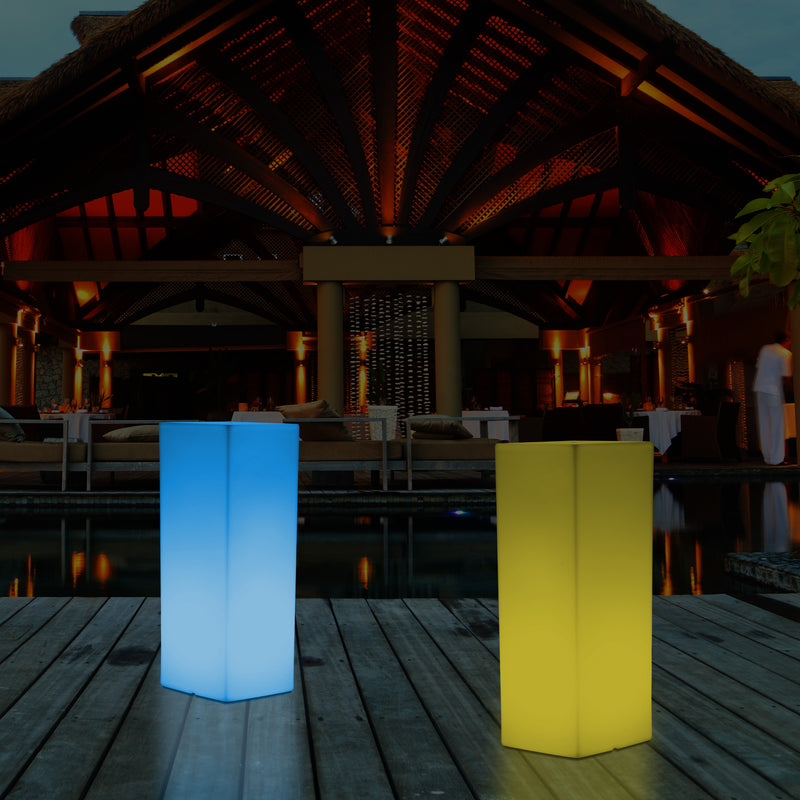 Outdoor Garden LED Plinth Pillar Column Floor Lamp, Mains Powered 5V Bollard, 110 x 30cm