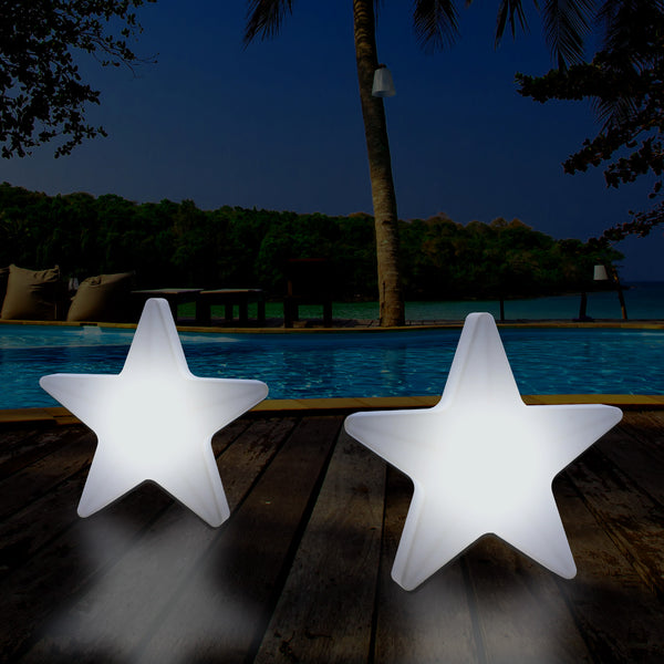 External Garden LED Star Light, Mains Powered RGB Dimmable Patio Lighting, 400 mm