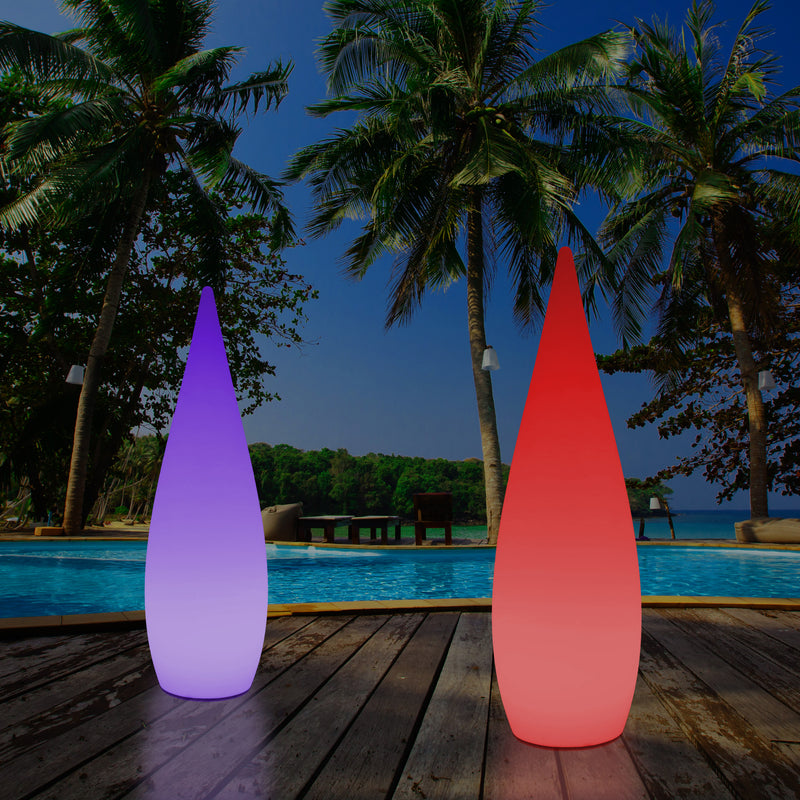 150cm Large Designer LED Floor Lamp, 1.5m Wireless Colour Changing Water Drop Light