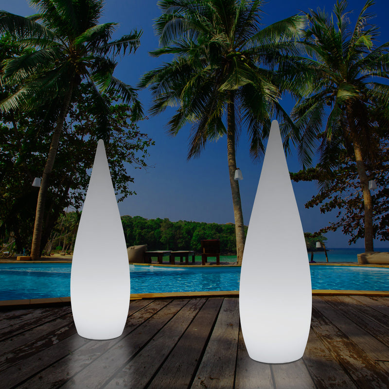 150cm Large Designer LED Floor Lamp, 1.5m Wireless Colour Changing Water Drop Light