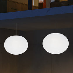 External Veranda Suspension Light, Mains Powered LED Ceiling Lamp, 27cm Oval Ellipse, RGB