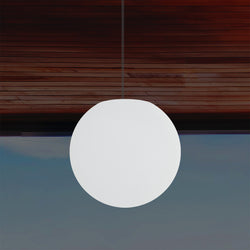 Garden Patio LED Pendant Lamp, Mains Powered 20cm Sphere Suspension Lamp, RGB