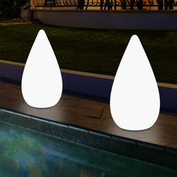 37cm Outdoor Waterdrop LED Garden Patio Light, Designer Multi Colour Table Floor Lamp