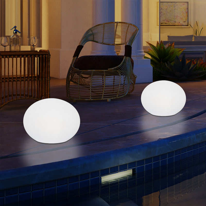 Outdoor Mains Operated Decorative Oval Ellipse Light for Garden, Patio, Terrace, Balcony