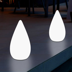 37cm LED Water Drop Light, Mains Powered Outdoor Garden Patio Floor Lamp, Multicolour