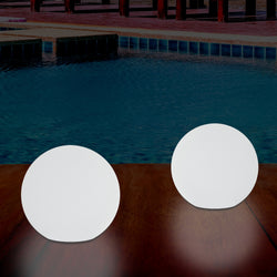 Mains Powered 5V Outdoor LED Garden Lamp, 25cm Orb Sphere Mood Light, Colour Changing