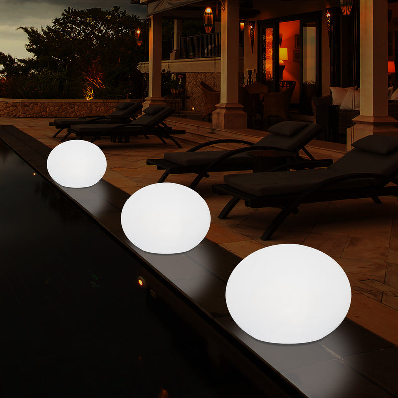 Outdoor Mains Operated Decorative Oval Ellipse Light for Garden, Patio, Terrace, Balcony