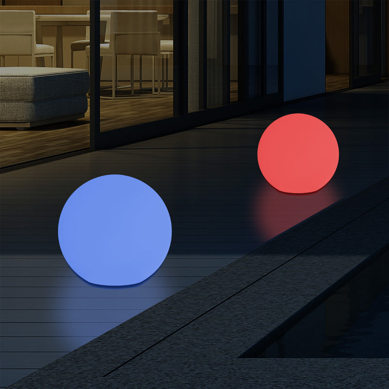 Outdoor Mains Powered LED Ball Sphere Ambient Light for Garden, 5V DC Low Voltage, 15cm