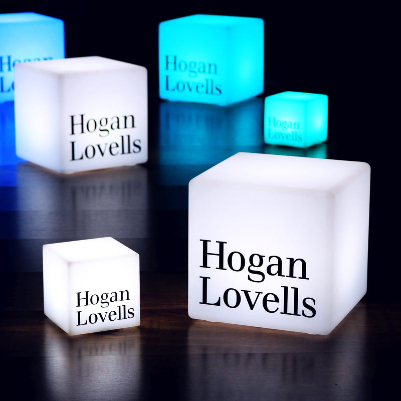 Bespoke LED Light Box Cube with Logo, Multi Colour Square RGB Wireless ...