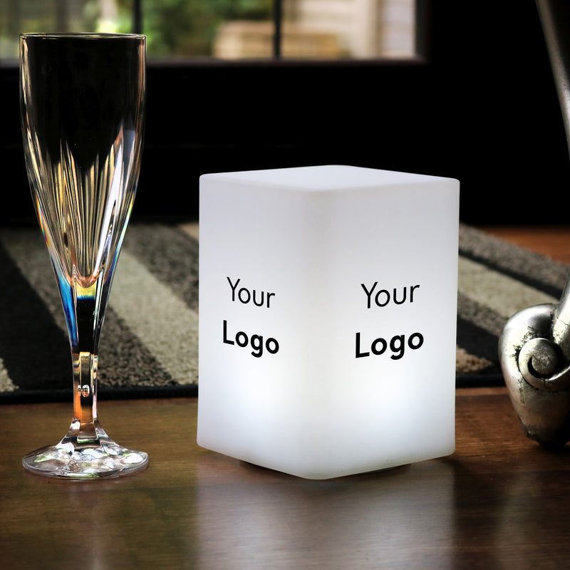 Custom Branded LED Table Centre Light, Personalised Backlit Light Box ...