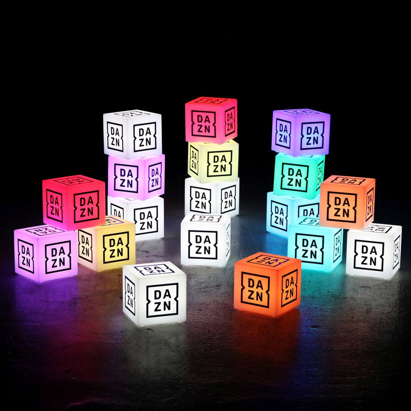 Bespoke LED Light Box Cube with Logo, Multi Colour Square RGB Wireless ...