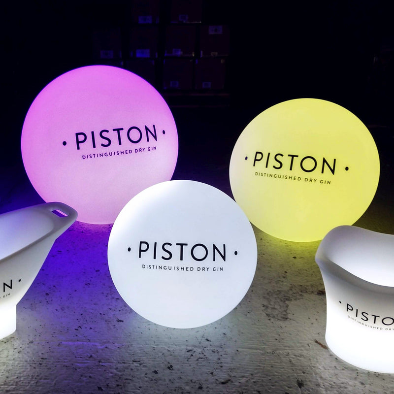 Personalised LED Sphere Table Lamp, Branded Wireless Table Centre, Logo Lightbox