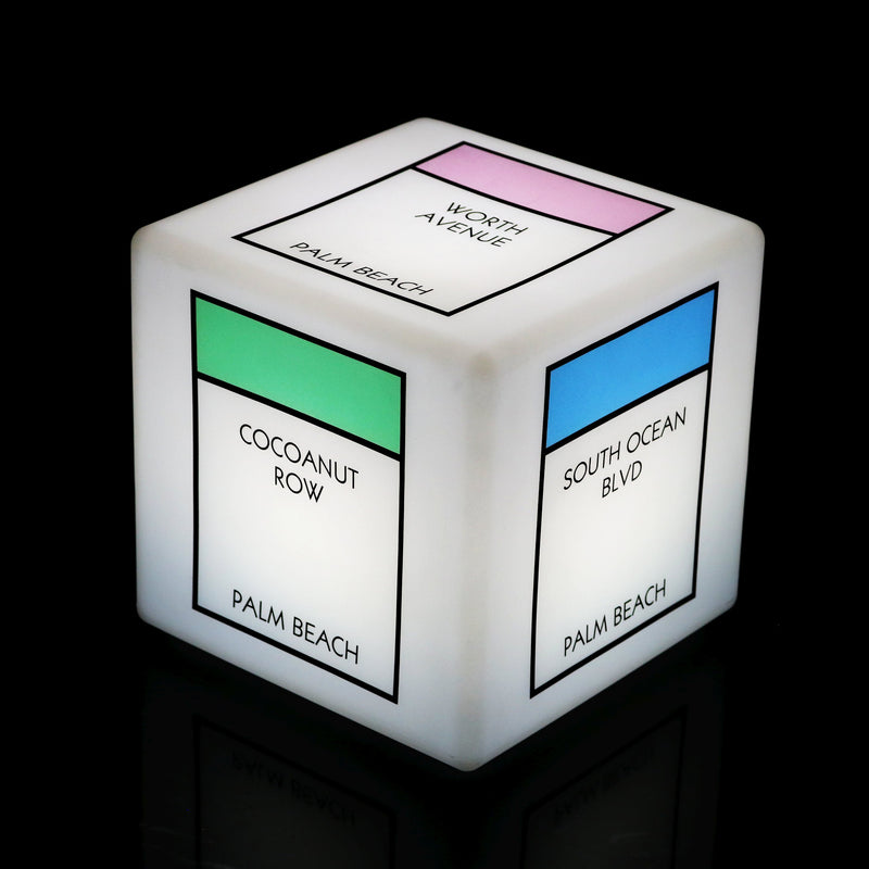 Personalised Promotional LED Cube Seat Stool, Large 60cm Light Box Display, Back Lit Signage