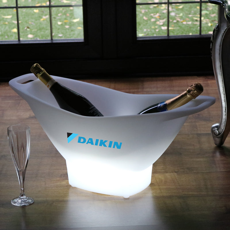 Customised Large LED Ice Bucket, Personalised Wine Champagne Cooler, Logo Sign Lightbox