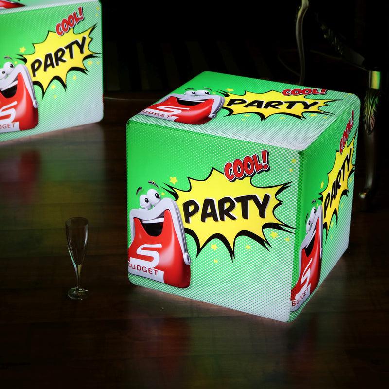 Personalised Branded LED Furniture Stool Seat, Display Sign Lightbox f ...