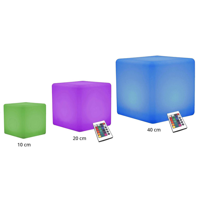 LED Mood Cube Lamps Colour Changing Lights, Set of 3