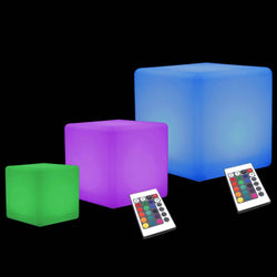 LED Mood Cube Lamps Colour Changing Lights, Set of 3