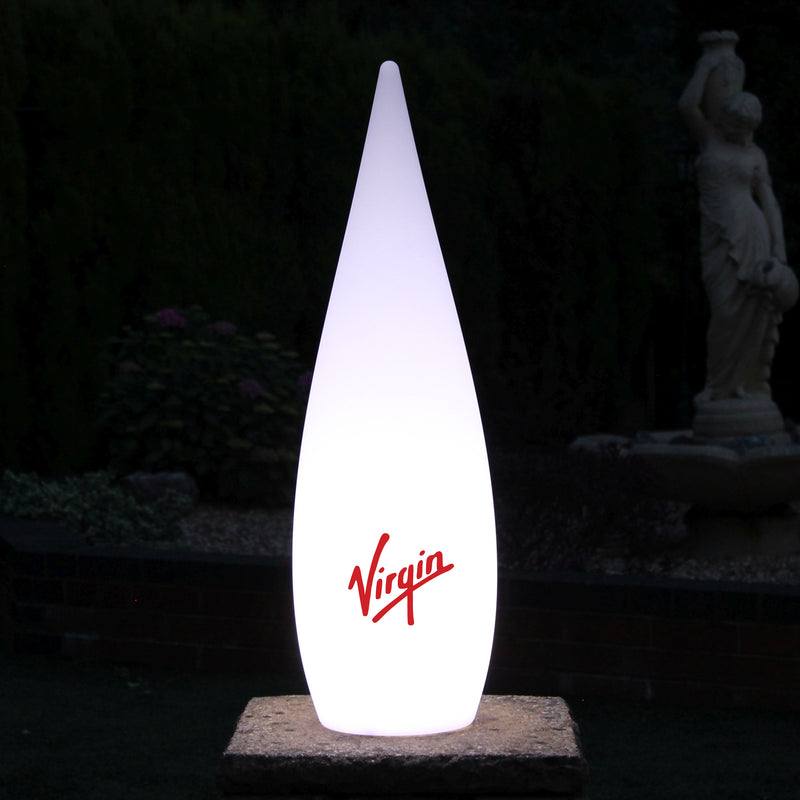 Personalised LED Decorative Floor Standing Lamp, Custom Branded Outdoor Lighting, 80cm