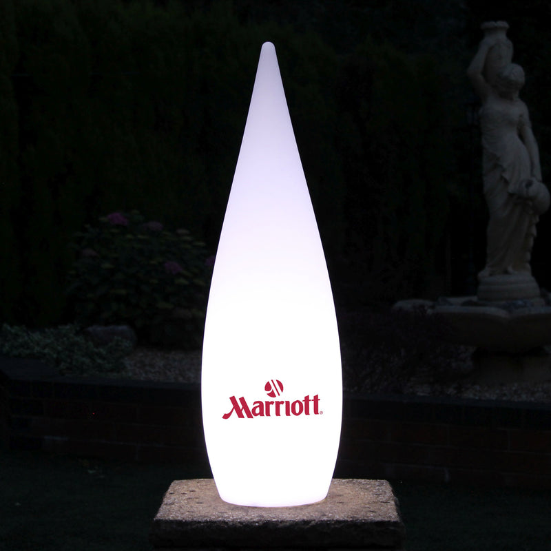 Custom Branded LED Waterdrop Light Box with Logo, Unique Free Standing Display Sign for Business Event, Tradeshow, Expo