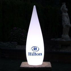 Personalised LED Decorative Floor Standing Lamp, Custom Branded Outdoor Lighting, Waterdrop